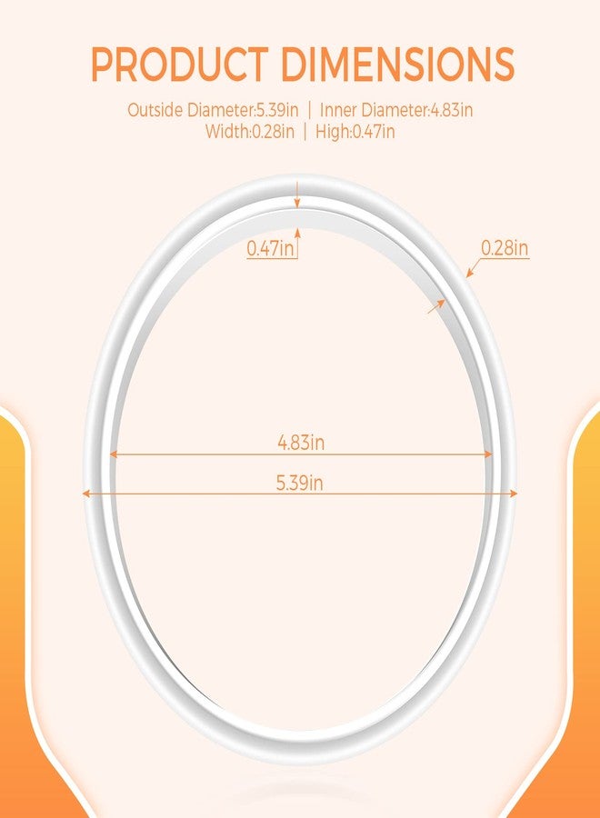 Wutfly 2-Pack Sausage Stuffer Gasket Replacement - Food Grade Silicone Plunger O-Ring Seal for 3L 5L 7L Vertical & Horizontal Meat Stuffers - Fits Hakka, VEVOR, Weston(4-7/8" Diameter) - Image 5