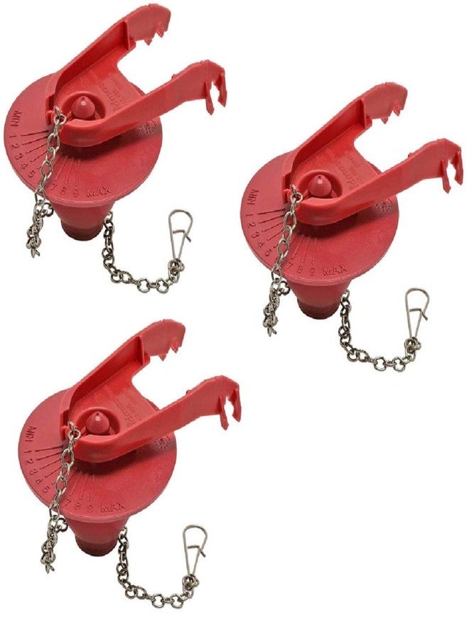 Fluidmaster 502P21 Universal Flapper with Microban, Red (3 Pack) - Image 1