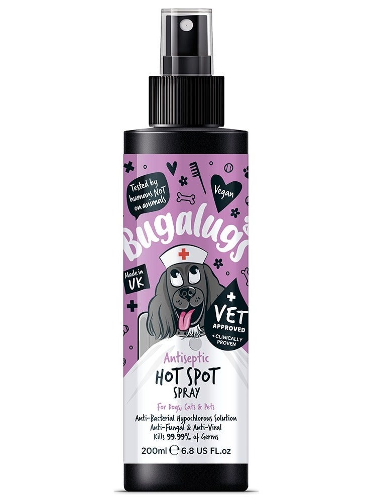 Bugalugs Antiseptic Hot Spot Spray 200ml (6.8 Fl Oz)