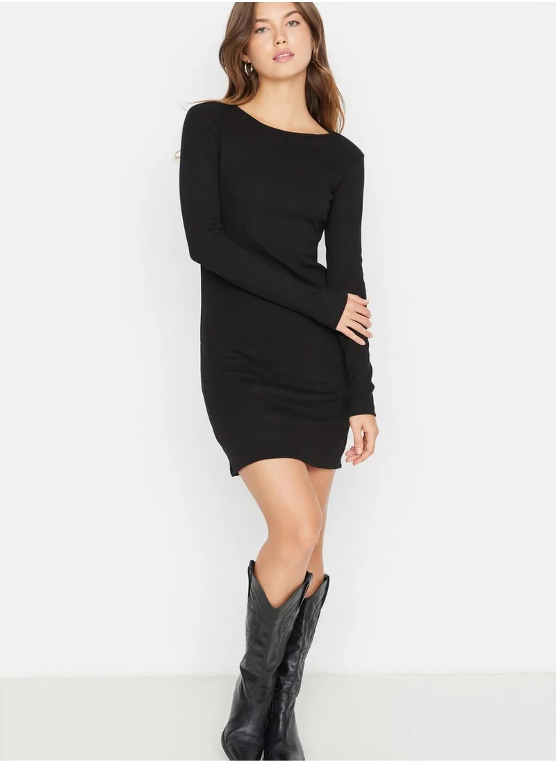 trendyol Bodycon Ribbed Knitted Dress