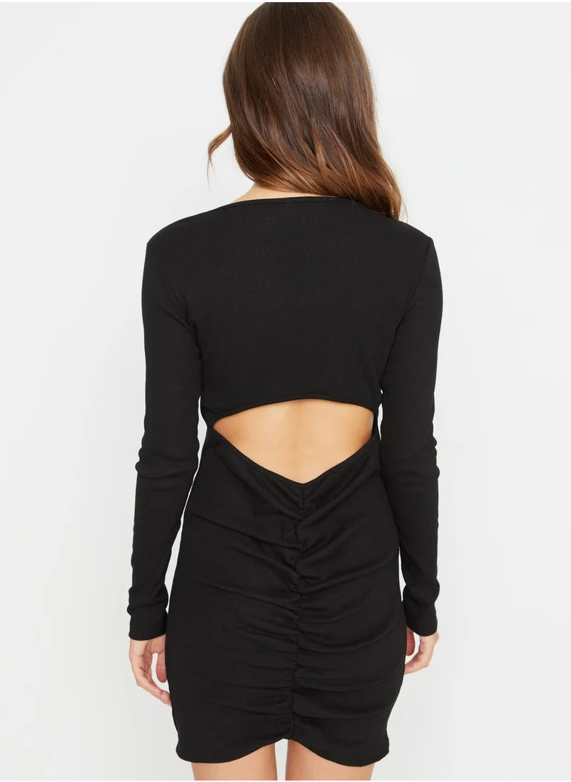 trendyol Bodycon Ribbed Knitted Dress