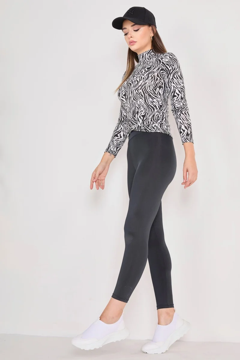 Tofisa 23086-BLACK Shiny Tights