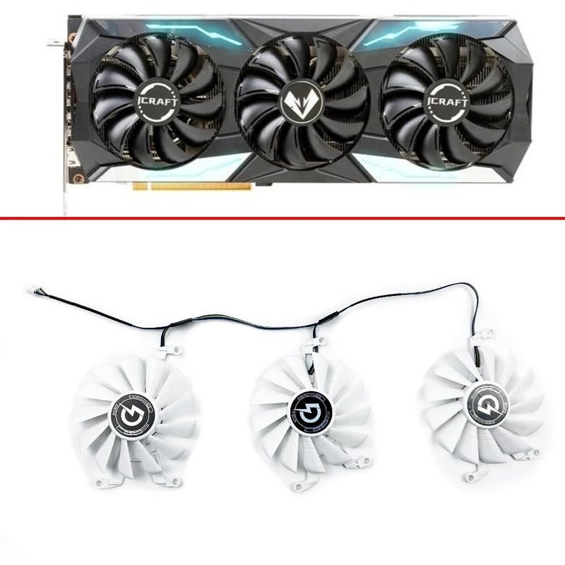 Laptop Parts 3pcs DIY 85mm 4pin Cooling Fan RTX3060 3060TI GPU Fan for maxsun for GeForce RTX 3060 iCraft Video Card Fans - Image 2