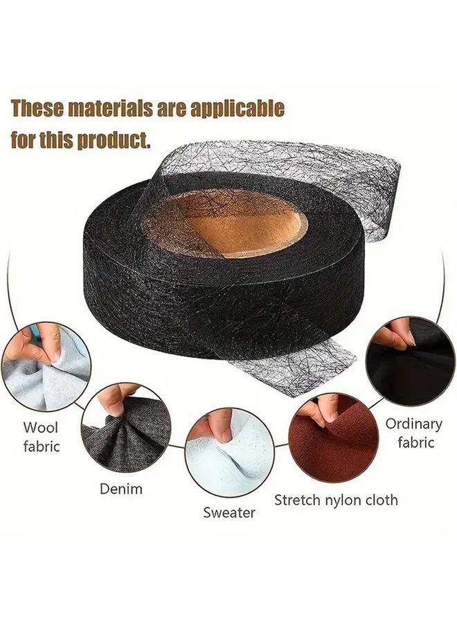 Easy Fold Iron On Hemming Tape 0.79 Inch Black 1 Roll Sewing Edge - Image 4