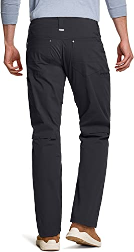 CQR Mens Vent Stretch Pants Quick Dry Lightweight Casual Cargo Pants Water Resistant StraightFit Utility Work Pants Sedona Carbon Black 38W x 32L - Image 3
