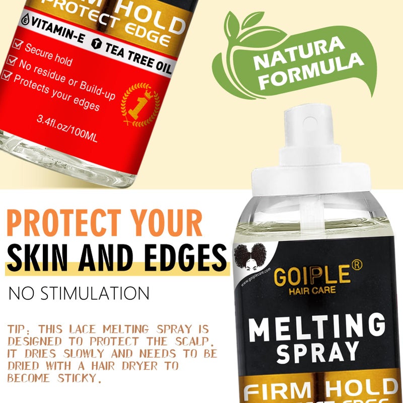 Goiple Lace Tint Lace Melting Hair Mousse for Women's Wigs and Hairpieces - Natural Finishing Tint Spray Tool Set (Medium Brown) - Image 4