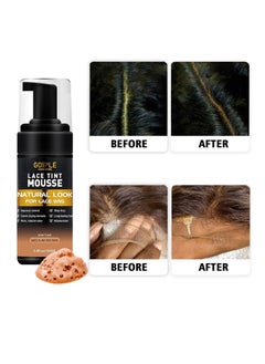 Goiple Lace Tint Lace Melting Hair Mousse for Women's Wigs and Hairpieces - Natural Finishing Tint Spray Tool Set (Medium Brown)  - Image 2
