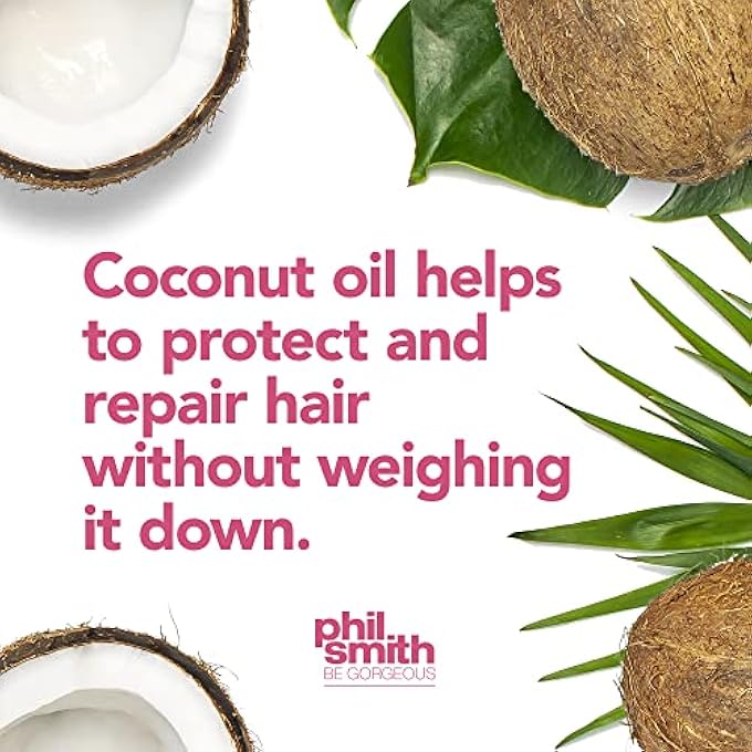 Phil smith BE GORGEOUS | COCO LICIOUS COCONUT OIL CONDITIONER | FOR NORMAL TO DEHYDRATED HAIR | VEGAN FRIENDLY | SILKY SOFT NOURISHING | 300 ML | PACK OF 4 - Image 3