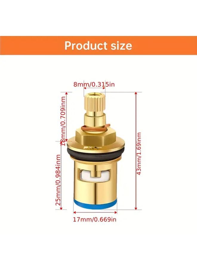 4pcs G1 2 Inch Brass Ceramic Disc Faucet Cartridge Quarter Turn Valve Replacement - Image 4