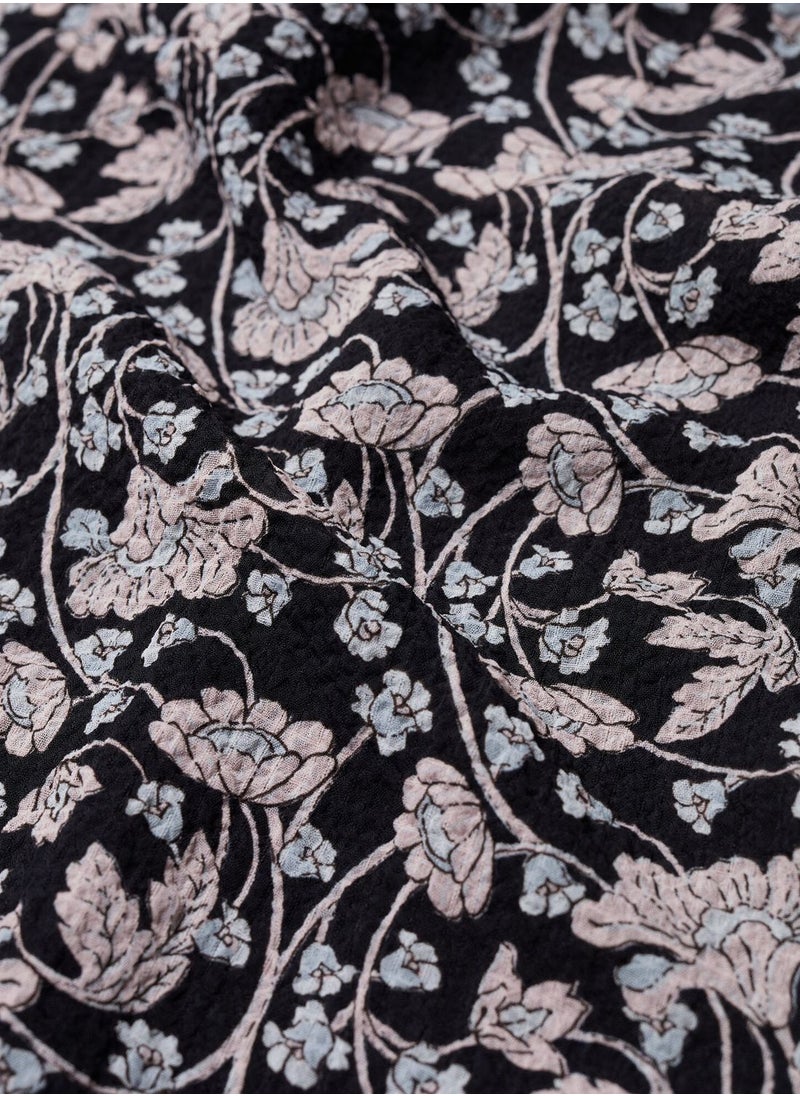 MANGO - Printed Balloon Sleeve Dress - Image 1