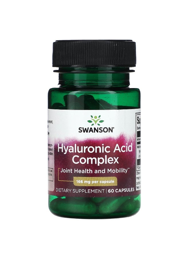 Swanson, Hyaluronic Acid Complex, 166 mg, 60 Capsules - Image 1