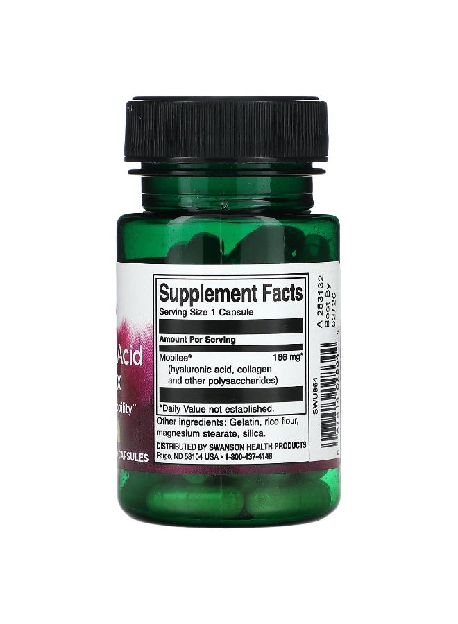 Swanson, Hyaluronic Acid Complex, 166 mg, 60 Capsules - Image 2