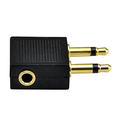 UCEC Airplane Headphone Adapter, 3.5mm Airplane Adapter for Headphones, Golden Plated Airline Headphone Adapter for in-Flight Entertainment System, 2 Pack - Image 4