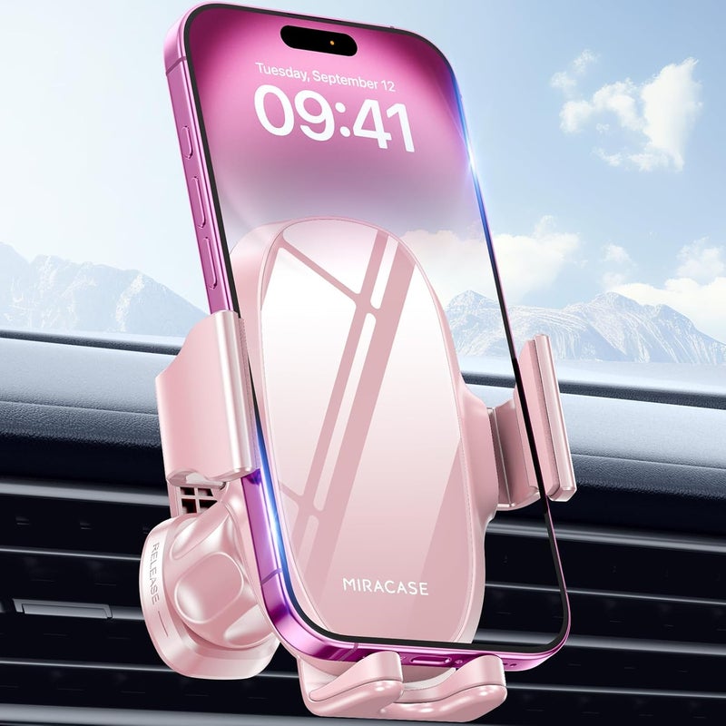 Miracase Upgraded-2nd Generation Universal Phone Holders for Your Car, Hands Free Air Vent Car Phone Holder Mount Compatible with iPhone 16/15/14/13/12/11 Series and All Phones - Image 1