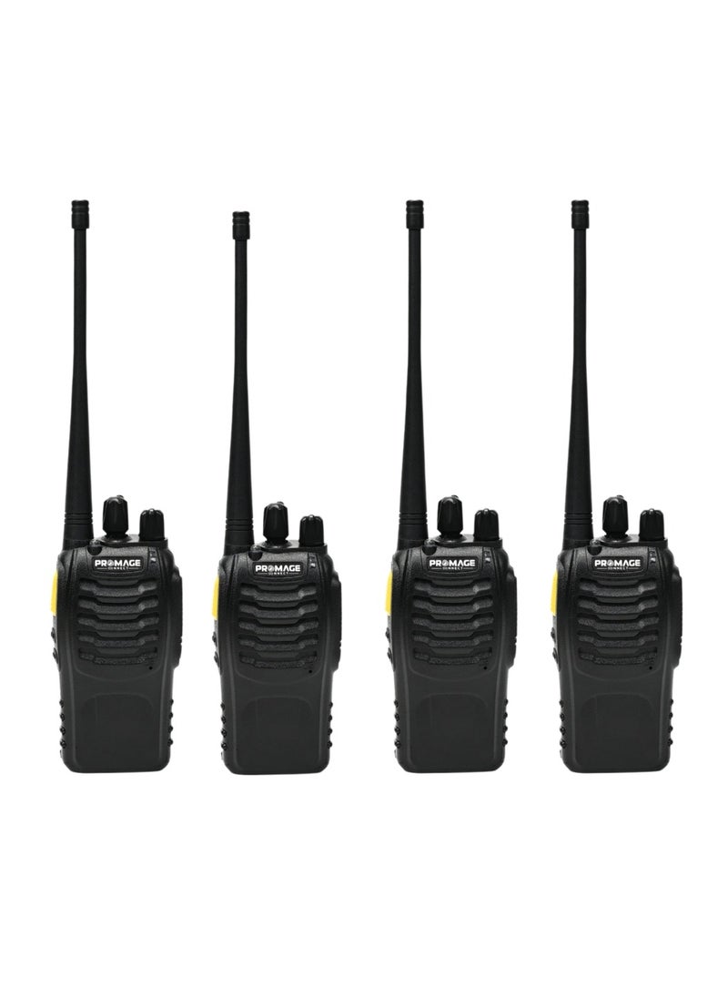 PROMAGE Promage Connect PC-WT710 Portable Radio Station Walkie-Talkies Four Pack, Compact And Lightweight Design, 1500 mAh Battery, Hands-free, For Outdoor Activities And Industrial Communication | 4 pack  - Image 1