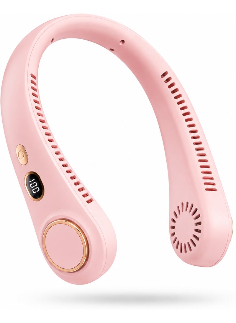 Portable Bladeless Neck Fan with LED Display, 80 Vents, 720° Cooling, 15H Battery, Type-C Fast Charging - Image 2