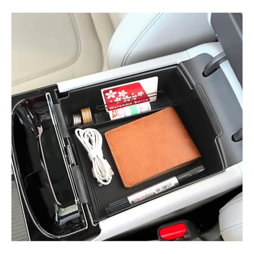 SXCY for 2025 Hyundai Tucson Center Console Organizer for 2025 Hyundai Tucson Accessories (Limited) Console Tray for 2025 Tucson Limited Armrest Storage Console Organizer (Black) - Image 5