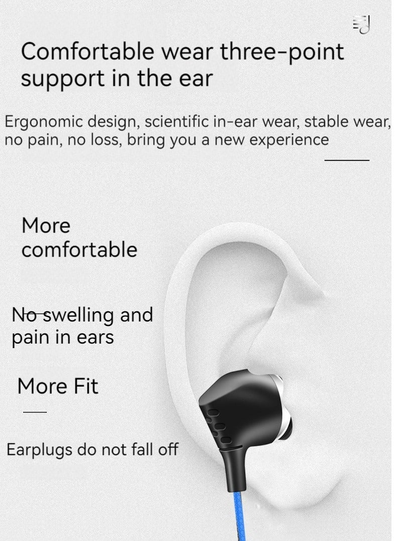 سماعات رأس داخل الأذن مزودة بخاصية إلغاء الضوضاء وسماعات موسيقى يمكن التحكم بها سلكيًا (أسود) - Image 2