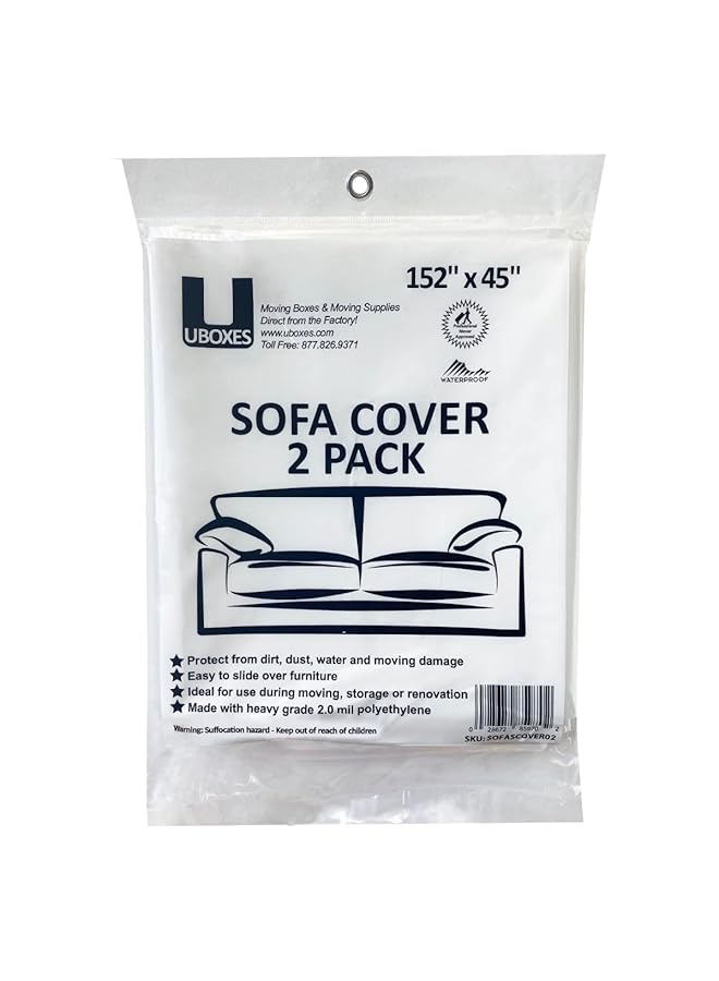 erorex Sofa Moving Covers 2 Pack 45 Inch X 152 Inch Moving And Storage Bags  - Image 1