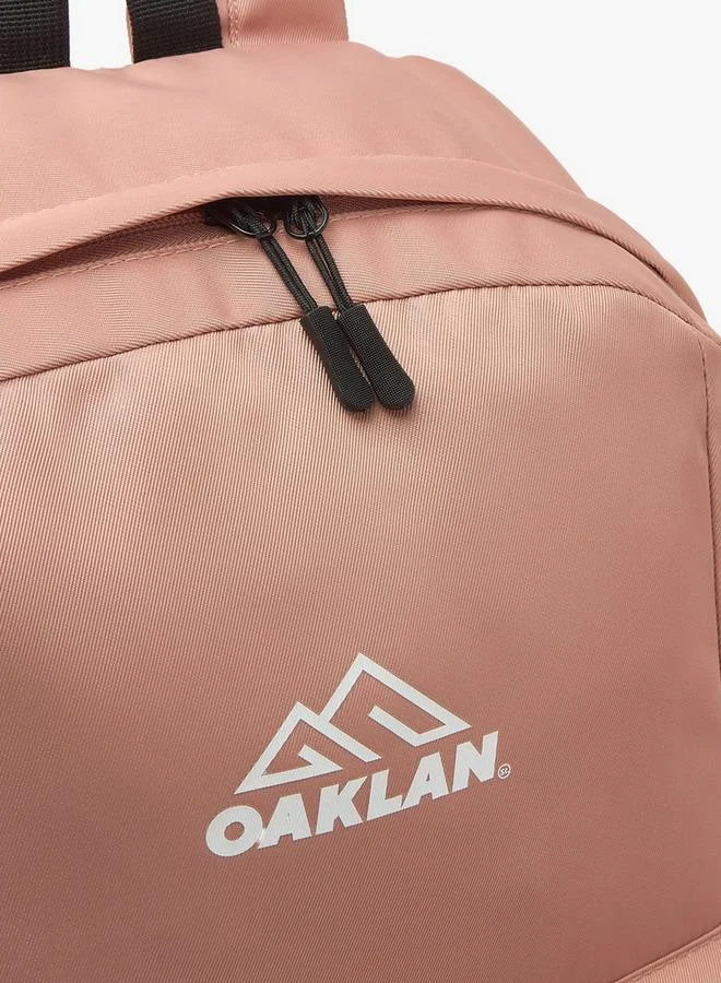 Oaklan By Shoexpress Logo Print Backpack For Kids 13+ Years With Front Pocket