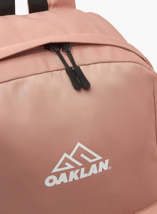 Oaklan by Shoexpress Logo Print Backpack For Kids 13+ Years With Front Pocket - Image 2