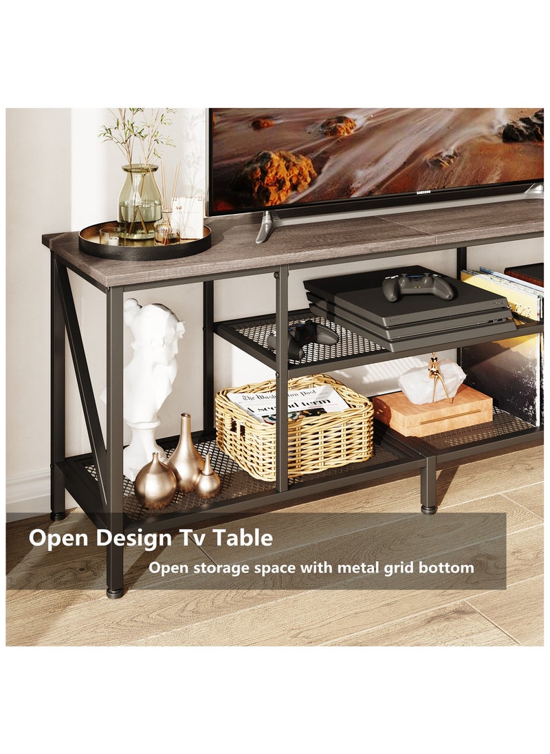 Tv Table,TV Cabinet,TV Stand with 4 Storage Spaces,Suitable for living room, reception room