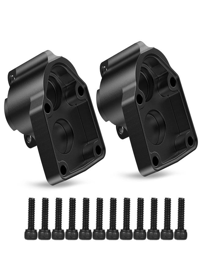 COOWOO Rear Portal Axle Housing Upgrade Part Set for UTB18 1/18 RC Crawler Car - Made of Brass, High Precision CNC Machined, Durable Upgrade Black - Image 1