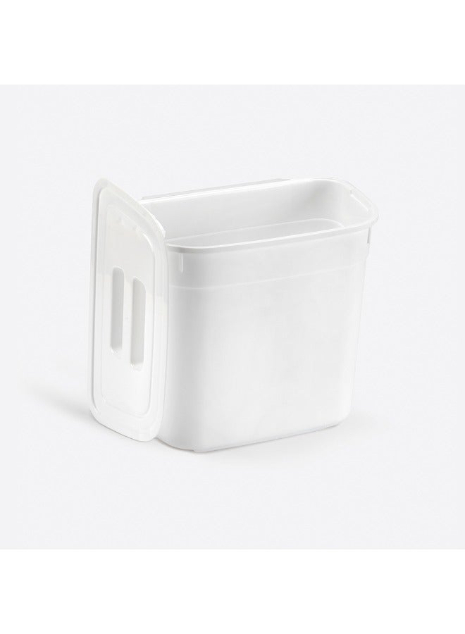 Hanging Bucket With Lid, Plastic Kitchen Basket Cabinet Door Classification, under Kitchen Sink Trash Bin Organizer-White - Image 5