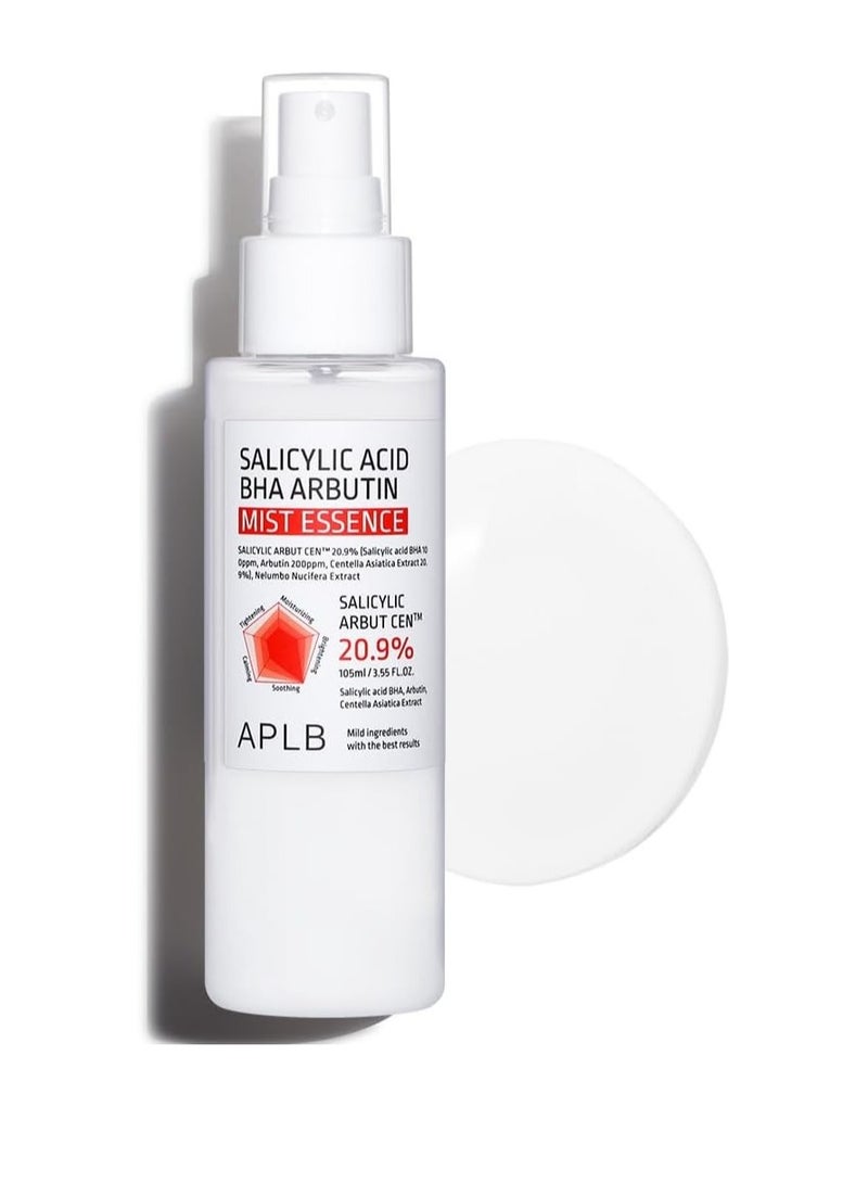 APLB Salicylic Acid BHA Arbutin Mist Essence | SALICYLIC ARBUT CEN™ 20.9% 3.55 FL.OZ/Korean Skincare, Replenishing moisture, Revitalize for gentle and improve skin texture through Salicyclic - Image 1