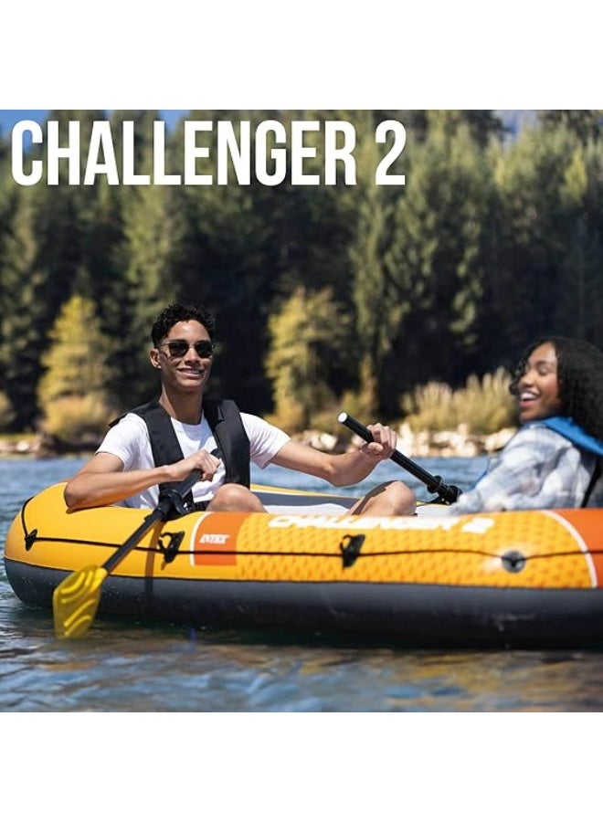 انتكس Intex CHALLENGER™ 2 طقم قارب قابل للنفخ، زورق لشخصين مع مجاديف - Image 2