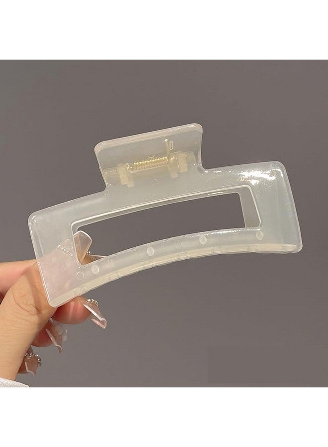 EPARTY 4 Pcs Fashion Hair Claws Hair Clips For Girls Women Transparent Hair Claws Oversize Ponytail Claw Clip Crab Hair Accessories Headwear,Assorted - Image 4