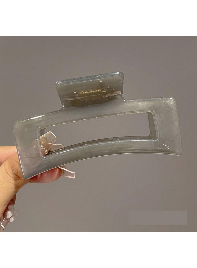 EPARTY 4 Pcs Fashion Hair Claws Hair Clips For Girls Women Transparent Hair Claws Oversize Ponytail Claw Clip Crab Hair Accessories Headwear,Assorted - Image 5