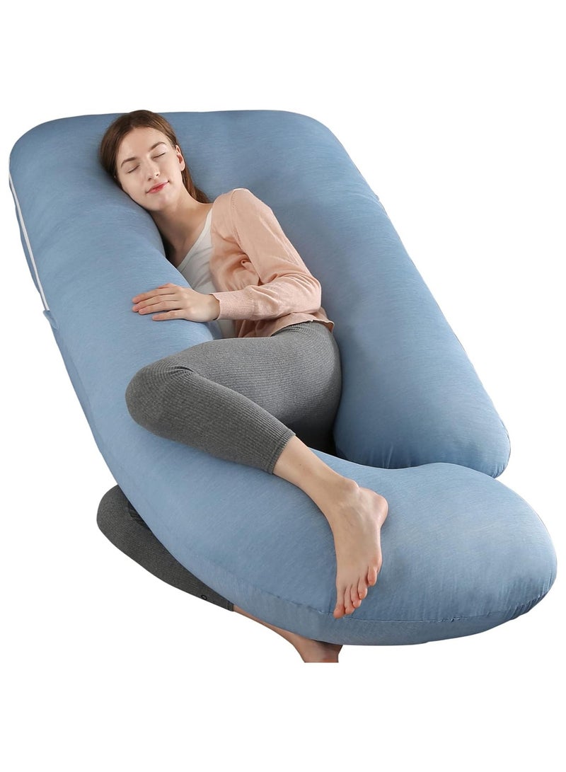 F.A.M.S Pregnancy Pillow G Shape Velvet Maternity Support Cushion for Back Pain Relief Comfortable Body Pillow for Pregnancy and Postpartum Use - Image 1