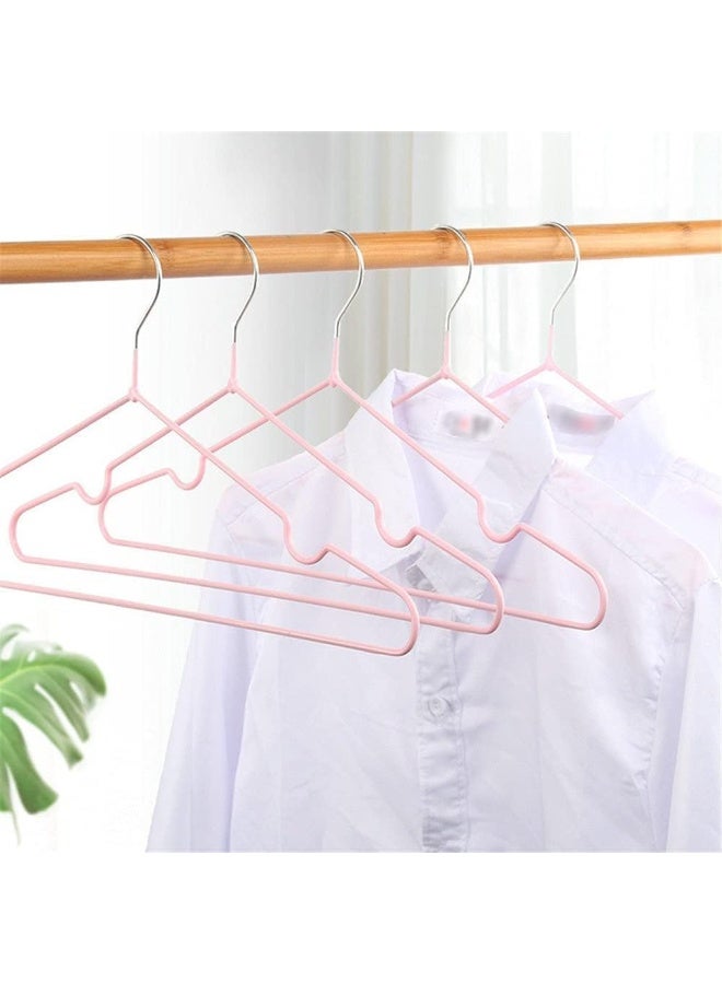 YANEK Metal Hangers For Shirt, Coat, Trousers Strong, Anti Slip & Space Saving Rubber Coated, 40 Cm (White) - Image 5