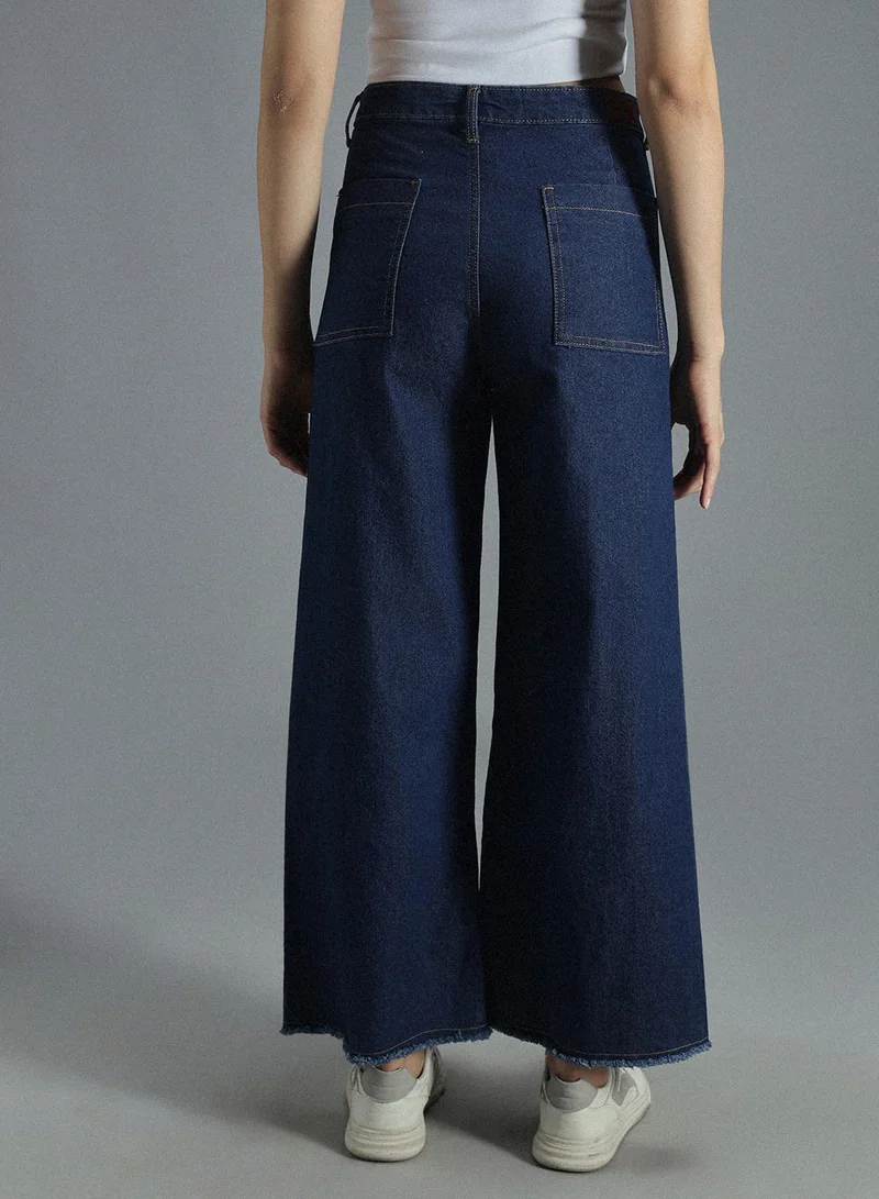 HIGH STAR Slim Fit Indigo Jeans for Women, High-Rise