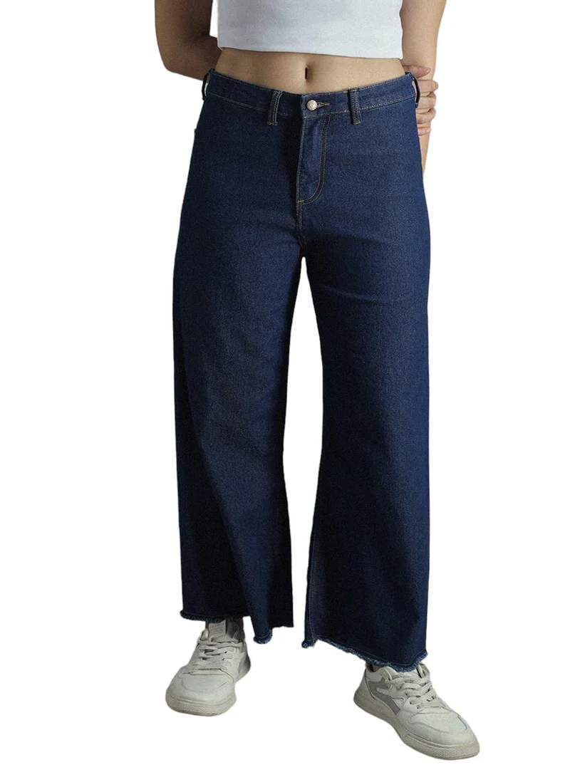 HIGH STAR Slim Fit Indigo Jeans for Women, High-Rise