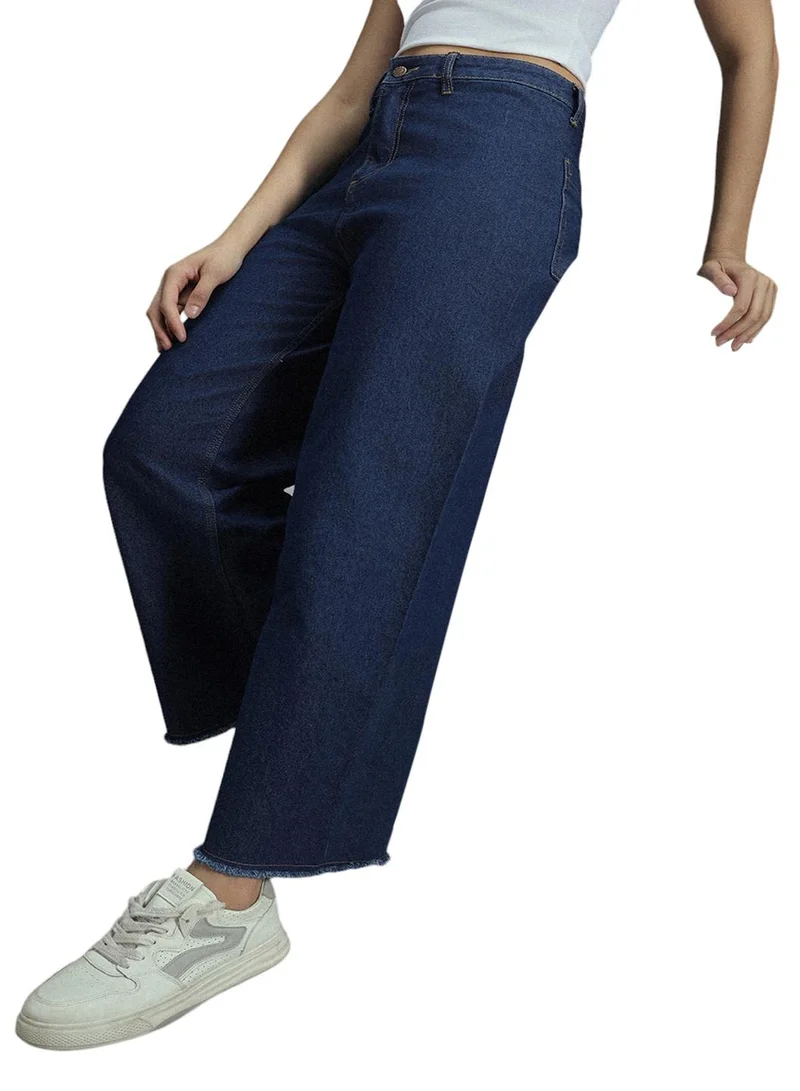 HIGH STAR Slim Fit Indigo Jeans for Women, High-Rise