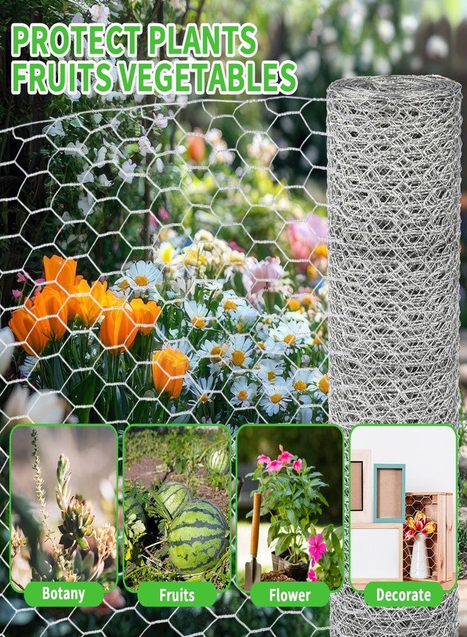 Bittesnew Craft Chicken Wire Mesh 16in x 100ft, Hexagonal Galvanized Wire Mesh for Poultry, Floral Wire Netting for Protecting Garden Plants, Vegetables, Flowers and Fruits from Dogs, Rabbits and Squirrels - Image 5
