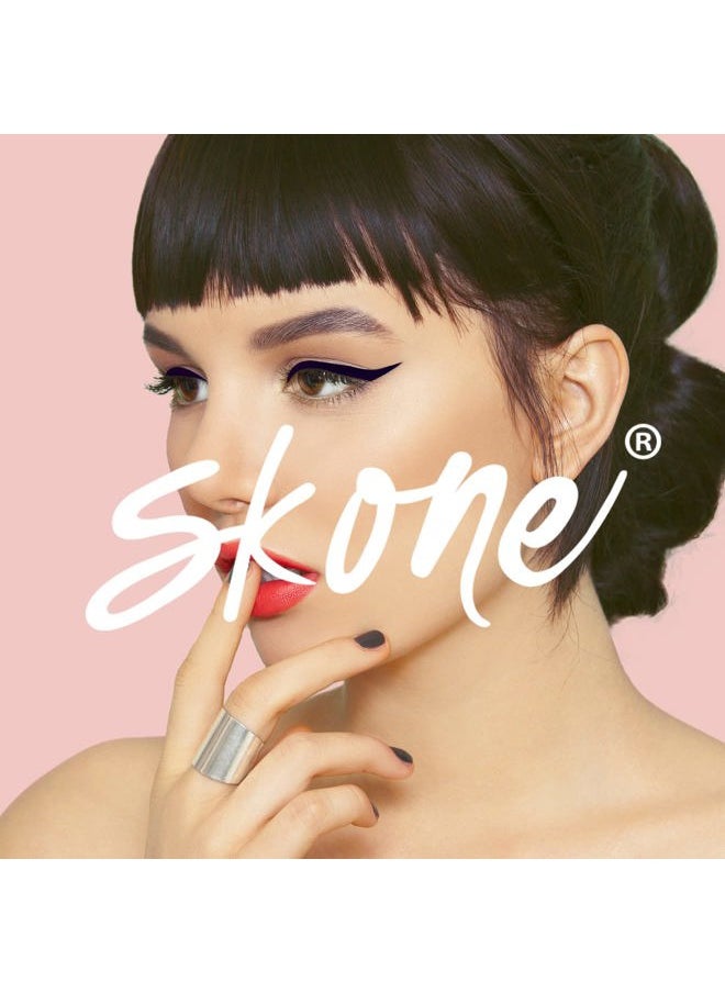 SKONE - Waterproof Liquid Eyeliner - Long Lasting & Smudge Proof - Insanely Intense Tattooed Eyeliner Pen with Felt Tip Applicator - Plum Black (0.07oz) - Image 1