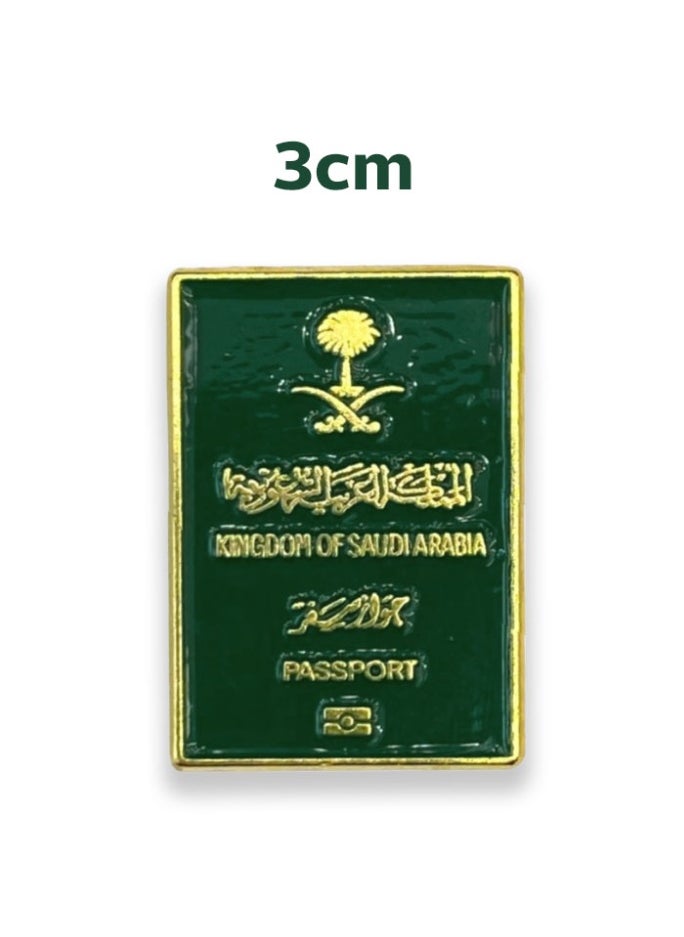 ملصق معدني على شكل الجواز وخريطة بتصميم مميز