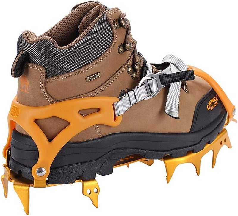 BRS -S3 Ultralight 14 Teeth Aluminium Alloy Bundled Crampons Ice Gripper Outdoor Ice Climbing Kits Crampons for Footwear (Golden) - Image 5