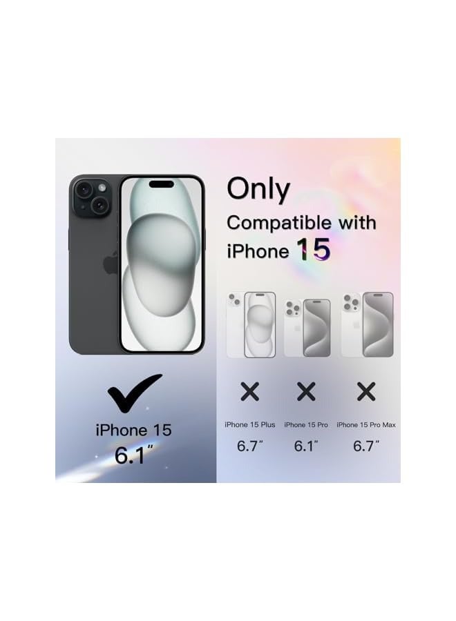 Jetech Glitter Case for iPhone 15 6.1-Inch Compatible with MagSafe, Clear Cute Bling Sparkle for Women and Girls, Shiny Shockproof Magnetic Sparkly Phone Cover (Black) - Image 2