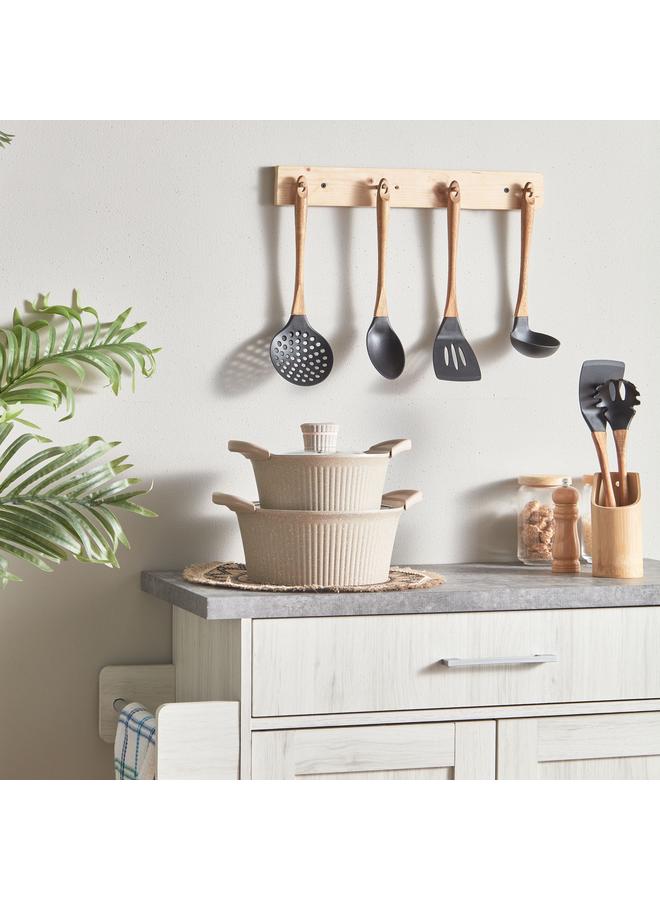 FACKELMANN Nylon Solid Serving Spoon With Wooden Handle - Image 4