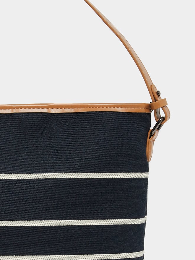 Styli Styli Striped Snap-Button Closure Shoulder Bag - Image 3