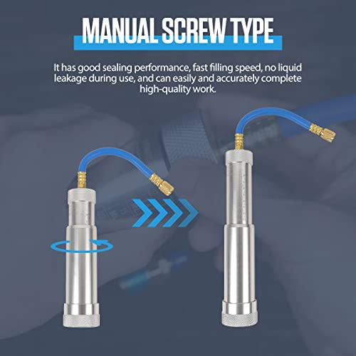CMTOOL AC Oil and Dye Injector Tool with Scale, R134A Compressor Oil Injector Kit, Car A/C Kit with Snap Quick Coupler, HVAC Tool - Image 4