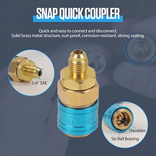 CMTOOL AC Oil and Dye Injector Tool with Scale, R134A Compressor Oil Injector Kit, Car A/C Kit with Snap Quick Coupler, HVAC Tool - Image 5