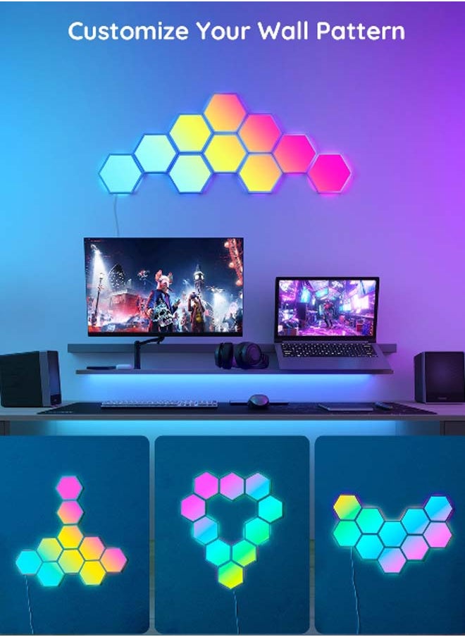 Govee - 10-Piece RGBIC Technology Smart Control Glide Hexa Light Panel Set Multicolour 22 x 20 x 22 cm H6061 - Image 1