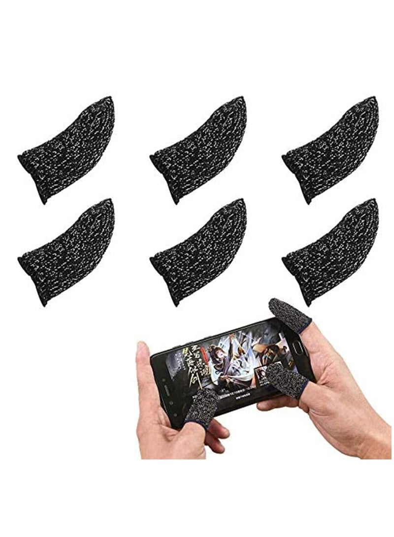 ECVV غلاف إصبع شاشة اللمس، غلاف إصبع لعبة موبايل، غلاف إصبع رقيق للغاية مضاد للعرق وقابل للتنفس من ألياف فضية حساسة للمس، لألعاب موبايل أندرويد وIOS - Image 1