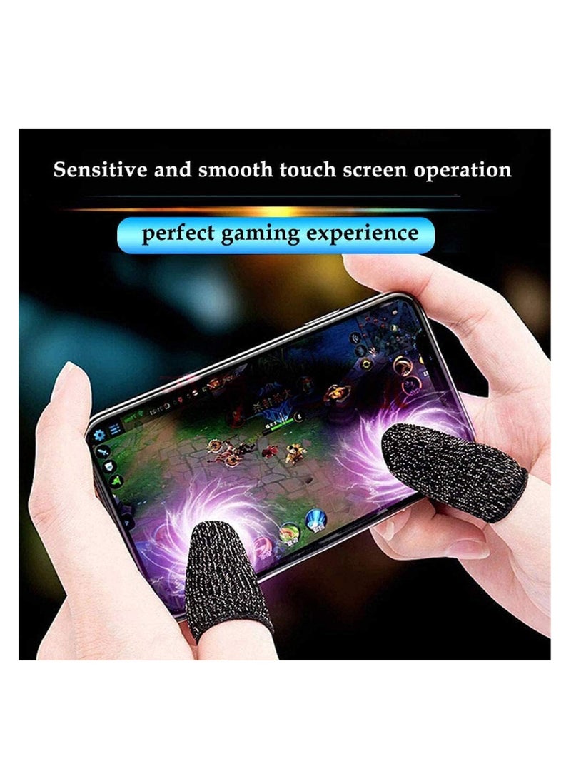 ECVV غلاف إصبع شاشة اللمس، غلاف إصبع لعبة موبايل، غلاف إصبع رقيق للغاية مضاد للعرق وقابل للتنفس من ألياف فضية حساسة للمس، لألعاب موبايل أندرويد وIOS - Image 3