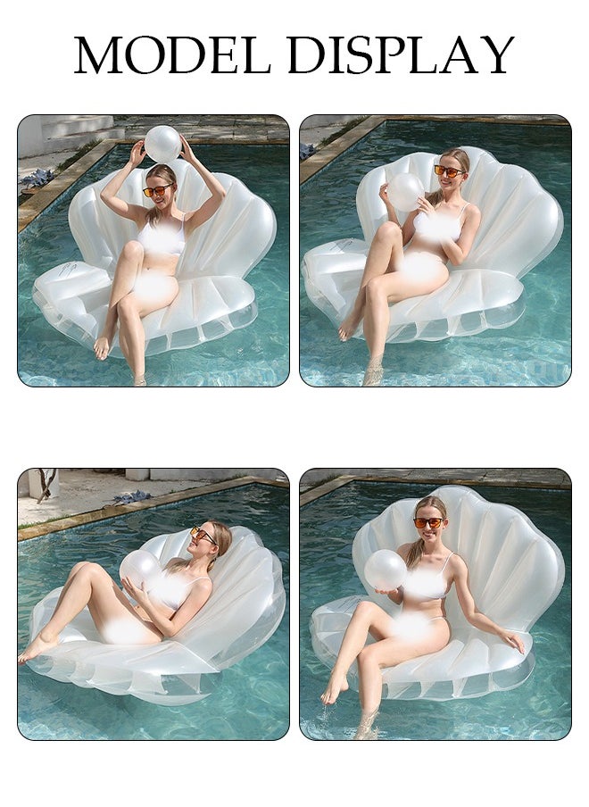 Swimming Pool Inflatable Seashell Float Seashell Inflatable Pool Float Seashell Mermaid Theme Party Floating Ball Giant Air Mattresses Floating Bed Mattress Beach